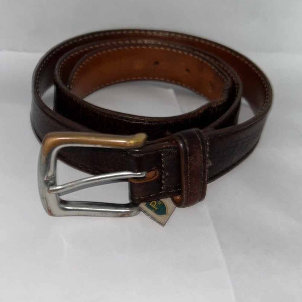T.B Phelps Pebbles Leather Brown‎ Belt